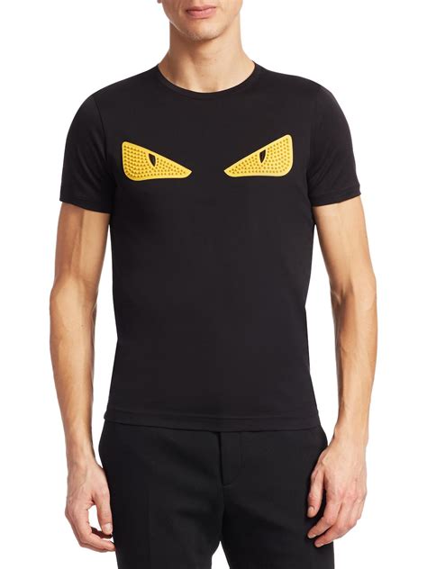 fendi black tee|fendi embroidered t shirt.